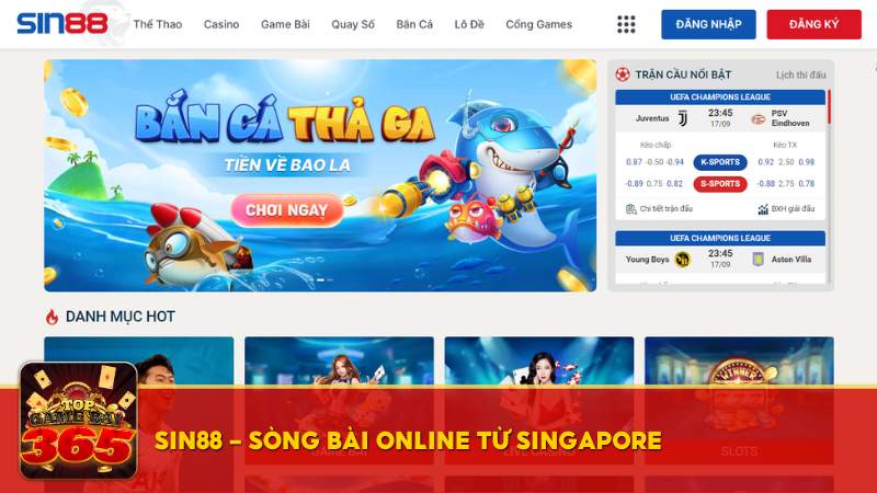 sòng game bài online Sin88 
