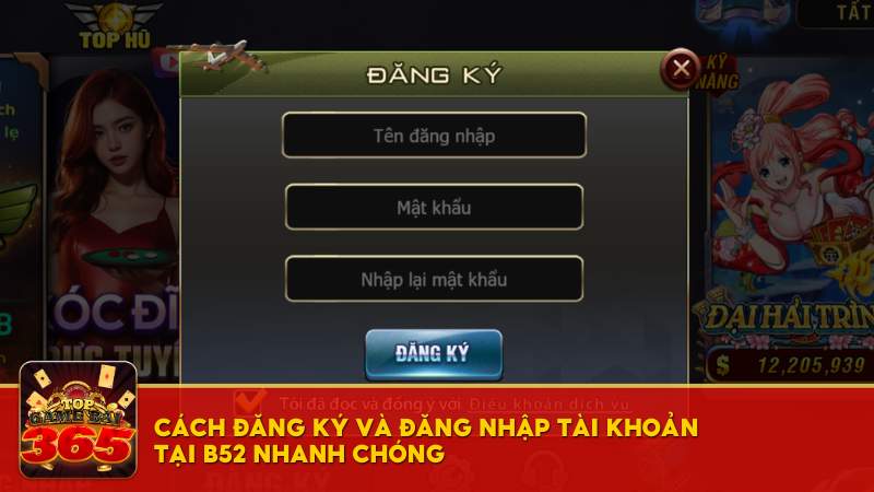 Cách đăng ký và đăng nhập B52 
