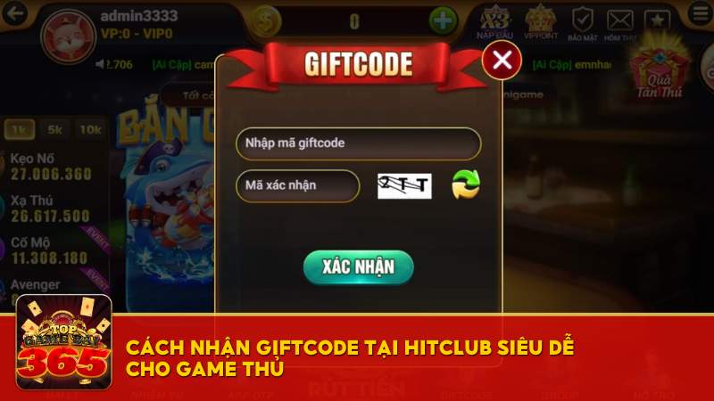 Cách nhận giftcode tại Hitclub 